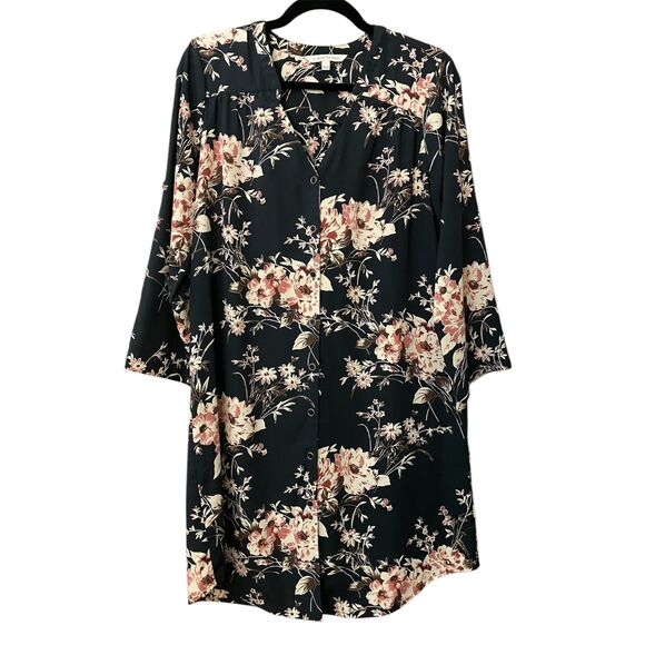 41 Hawthorn Dresses & Skirts - 41 Hawthorn cropped sleeve floral shirt dress